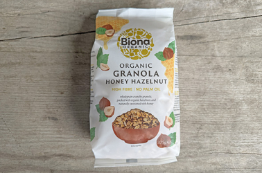 Granola Honey Hazelnut 375g - Biona Picture of Granola Honey Hazelnut 375g - Biona