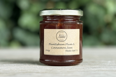 Picture of Nikki's Homemade Plum and Cinnamon Jam 240g (not organic) OUT OF STOCK £3.95 BACK IN STOCK SOON!