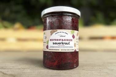 Picture of Totally Cultured Beetroot and Ginger Sauerkraut 420ml (non organic)